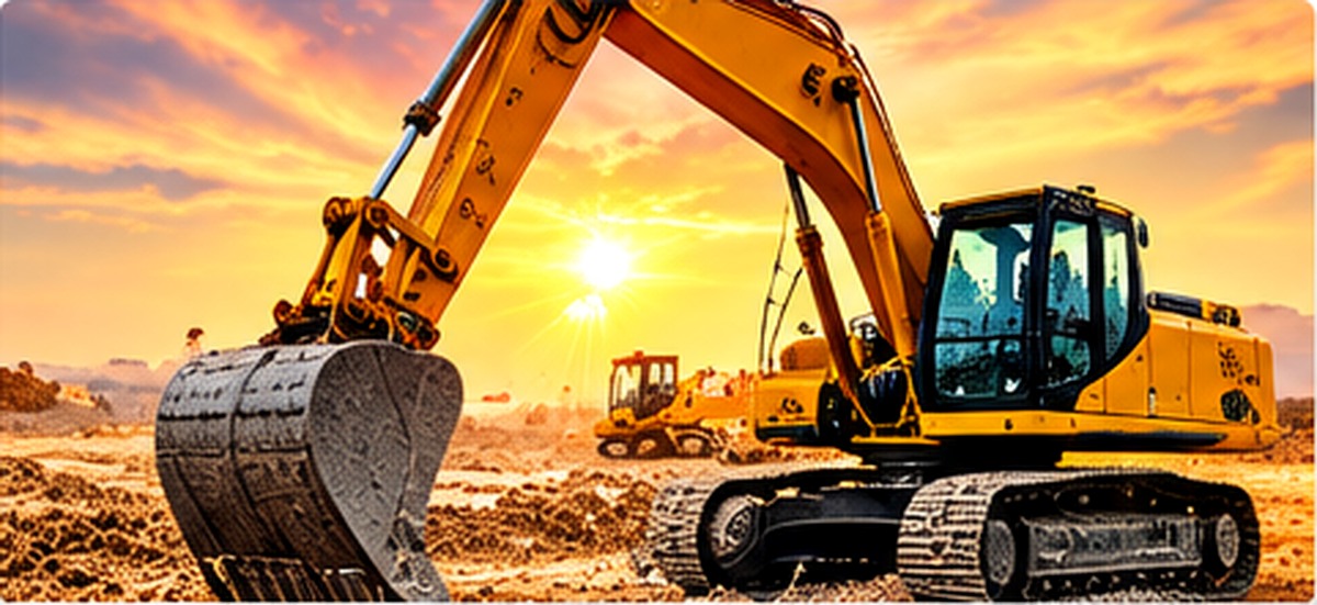 Heavy machinery at a construction site